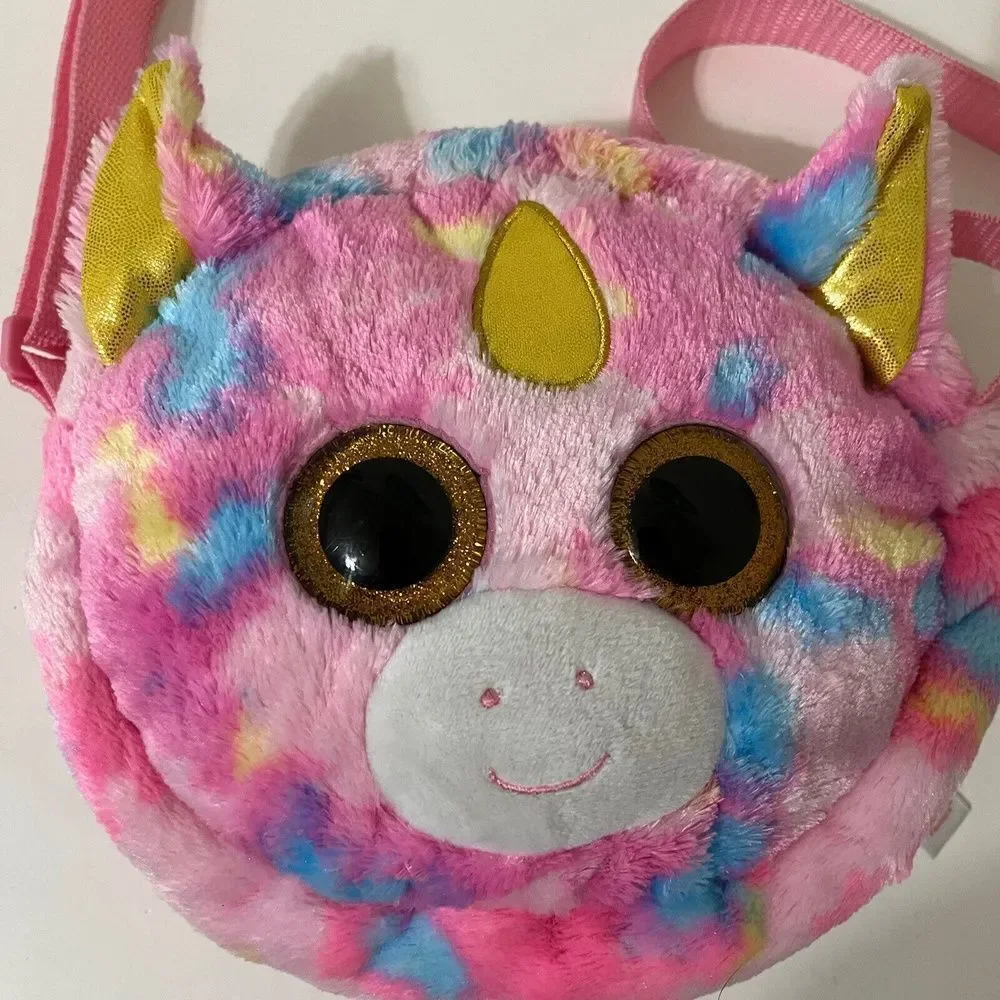 TY Gear Beanie Boo Fantasia the Rainbow Unicorn Plush Purse Crossbody Bag 8 inch